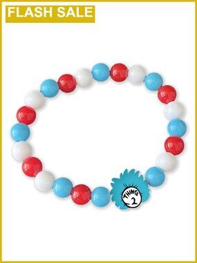 Acrylic Beaded Stretch Bracelet Teacher Cat Fish Caterpillar Reading Gift
